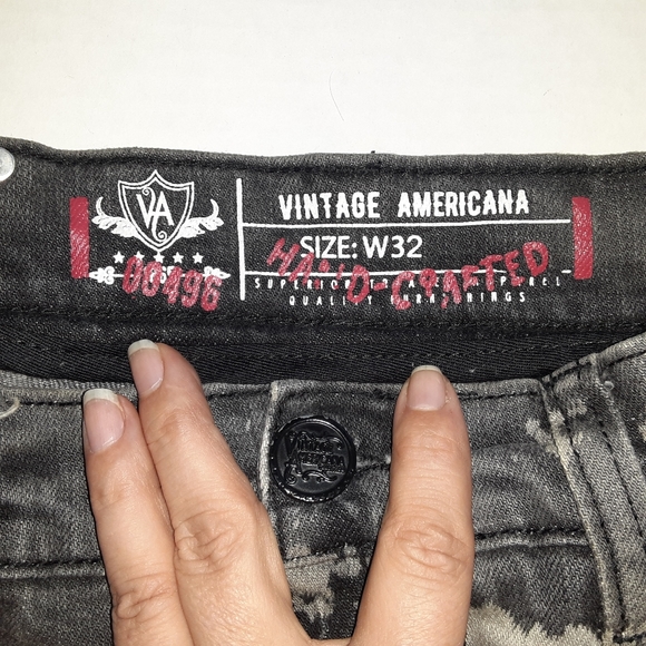 Vintage Americana Men's Distressed Jean Shorts 32 - Picture 3 of 14